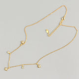 S925 Silver Necklace Zircon Star Pendant Sparkling Diamond Jewelry