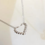Sparkling Diamond Heart Necklace - High Carbon Diamond Jewelry