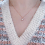 925 Silver Necklace Round Zircon Diamond Pendant Sparkling Jewelry