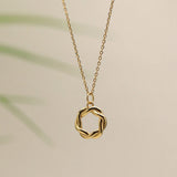 S925 Silver Circle Necklace Twist Pendant Jewelry for Women Girls