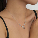 Heart Beads Clavicle Chains Necklace for Women