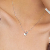 S925 Sterling Silver Locks and Keys Pendant Necklace for Women
