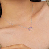 S925 Sterling Silver Moon Necklaces for Women Girls
