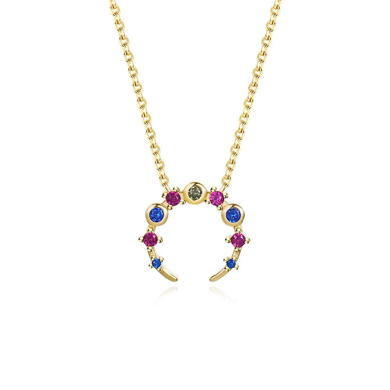 S925 Sterling Silver Moon Necklaces for Women Girls
