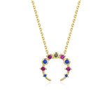 S925 Sterling Silver Moon Necklaces for Women Girls