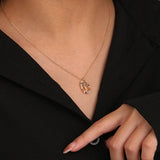 S925 Rainbow Necklaces for Women, Letter Pendants Jewelry, Holiday Girls