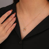 S925 Rainbow Necklaces for Women, Letter Pendants Jewelry, Holiday Girls