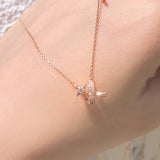 S925 Sterling Silver Shooting Star Necklace for Women