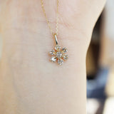S925 Snowflake Necklace Women Clavicle Chain Pendant