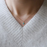 S925 Sterling Silver Turquoise Necklace Pendant Women's Jewelry
