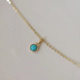 S925 Sterling Silver Turquoise Necklace Pendant Women's Jewelry