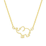 S925 Sterling Silver Baby Elephant Necklace for Women