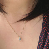S925 Silver Perfume Bottle Necklace Diamond Pendants