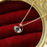 S925 Silver Star Moon Necklace Women Diamond Pendant Clavicle Chain