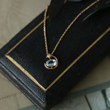 S925 Silver Star Moon Necklace Women Diamond Pendant Clavicle Chain
