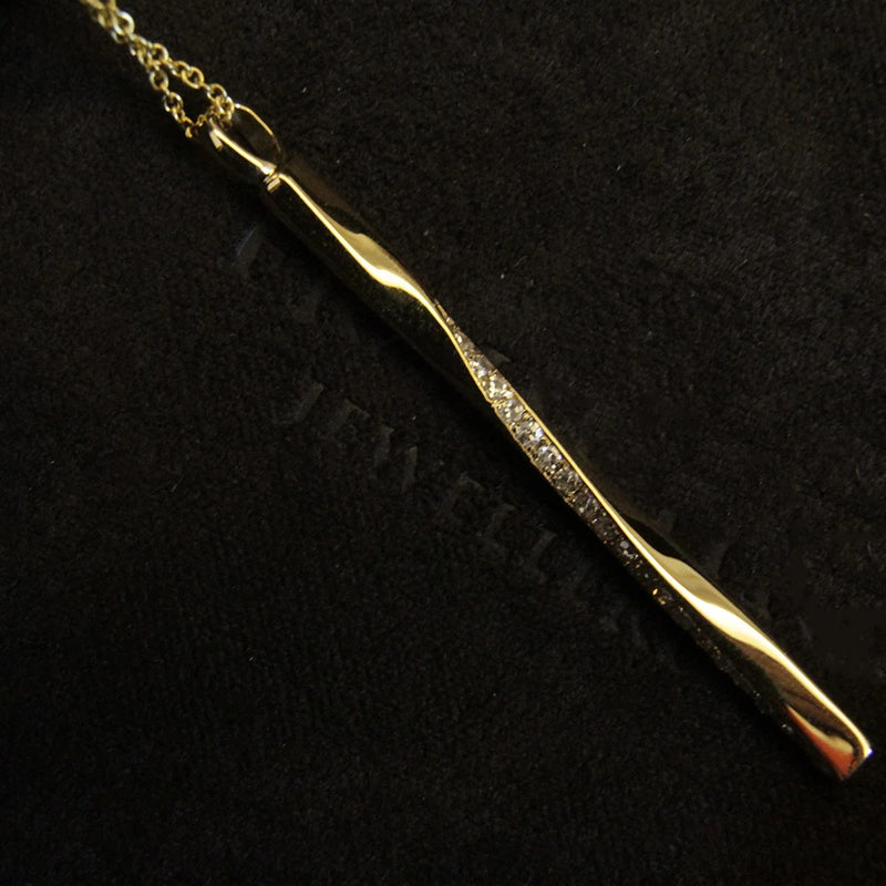 S925 Sterling Silver Twist Necklace Women Necklace Diamond Pendants