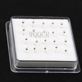 20Pcs/Box Ball Nose Rings Piercing Nose Studs 18 K Body Nose Piercing Jewelry