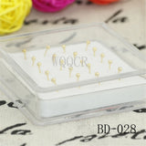 20Pcs/Box Ball Nose Rings Piercing Nose Studs 18 K Body Nose Piercing Jewelry