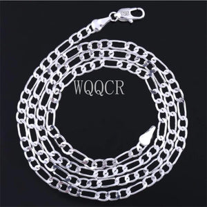 925 Silver 4MM Classic Chain Necklace for Men 16-30 Inches