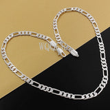 925 Silver 4MM Classic Chain Necklace for Men 16-30 Inches