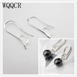 50PCS DIY 925 Silver Rose Jewelry Findings Hook Earring Pinch Bail Ear Wires