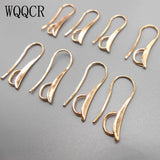 50PCS DIY 925 Silver Rose Jewelry Findings Hook Earring Pinch Bail Ear Wires