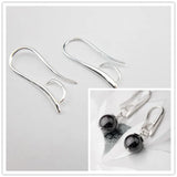 50PCS DIY 925 Silver Rose Jewelry Findings Hook Earring Pinch Bail Ear Wires