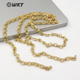 Oval Link CZ Brass Chain Women's DIY Jewelry