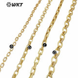 Oval Link CZ Brass Chain Women's DIY Jewelry