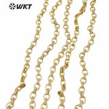 Oval Link CZ Brass Chain Women's DIY Jewelry