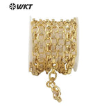 Oval Link CZ Brass Chain Women's DIY Jewelry