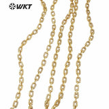 Small Square Link Chain Jewelry Findings CZ Brass Necklace Chain