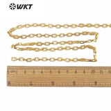 Small Square Link Chain Jewelry Findings CZ Brass Necklace Chain
