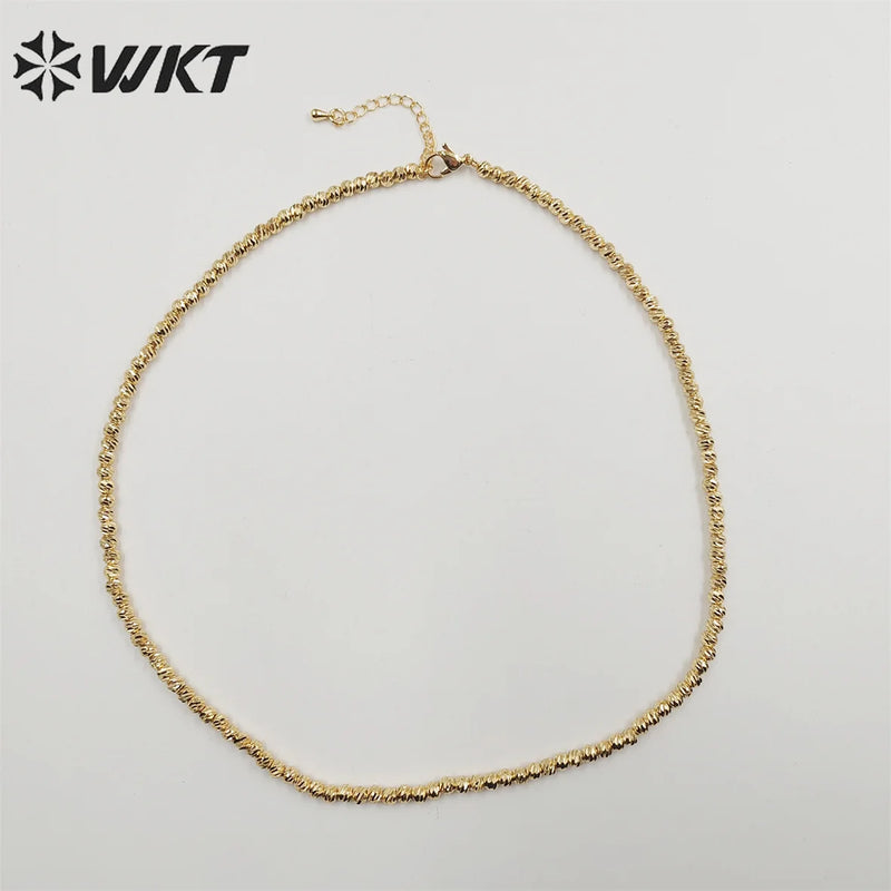 Yellow Brass Chain Birthday Party Jewelry Necklace