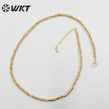 Yellow Brass Chain Birthday Party Jewelry Necklace