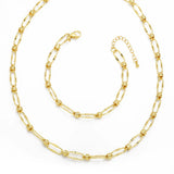 Yellow Brass chain bracelet party jewelry accessory Necklace