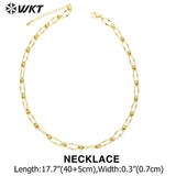 Yellow Brass chain bracelet party jewelry accessory Necklace