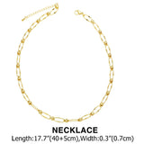 Yellow Brass chain bracelet party jewelry accessory Necklace
