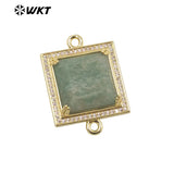 Gold-Plated Labradorite Stone Pendant Necklace or Earrings