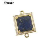 Gold-Plated Labradorite Stone Pendant Necklace or Earrings