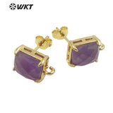 HOT Square Gemstone Earrings for Girls