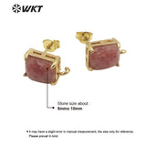 HOT Square Gemstone Earrings for Girls
