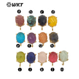 Colourful Oval Gemstone Earrings - Wedding Party Jewelry