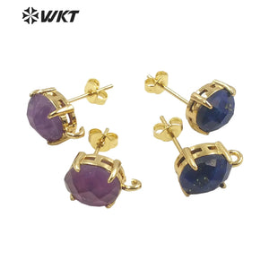 Colourful Oval Gemstone Earrings - Wedding Party Jewelry