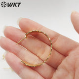 18k Real Plated C Earrings Women Big Metal Earrings