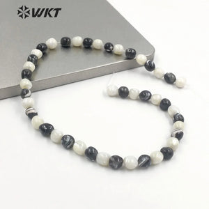 Round Shell Beads for DIY Jewelry Making- Women's Necklace Bracelet Findings