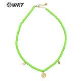 WT-JN195 Resin Beads Necklace Wedding Party Pendant Jewelry