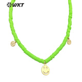 WT-JN195 Resin Beads Necklace Wedding Party Pendant Jewelry