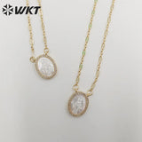 Hot Pearl Shell Oval Pendant Necklace Wedding Jewelry