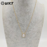 Hot Pearl Shell Oval Pendant Necklace Wedding Jewelry